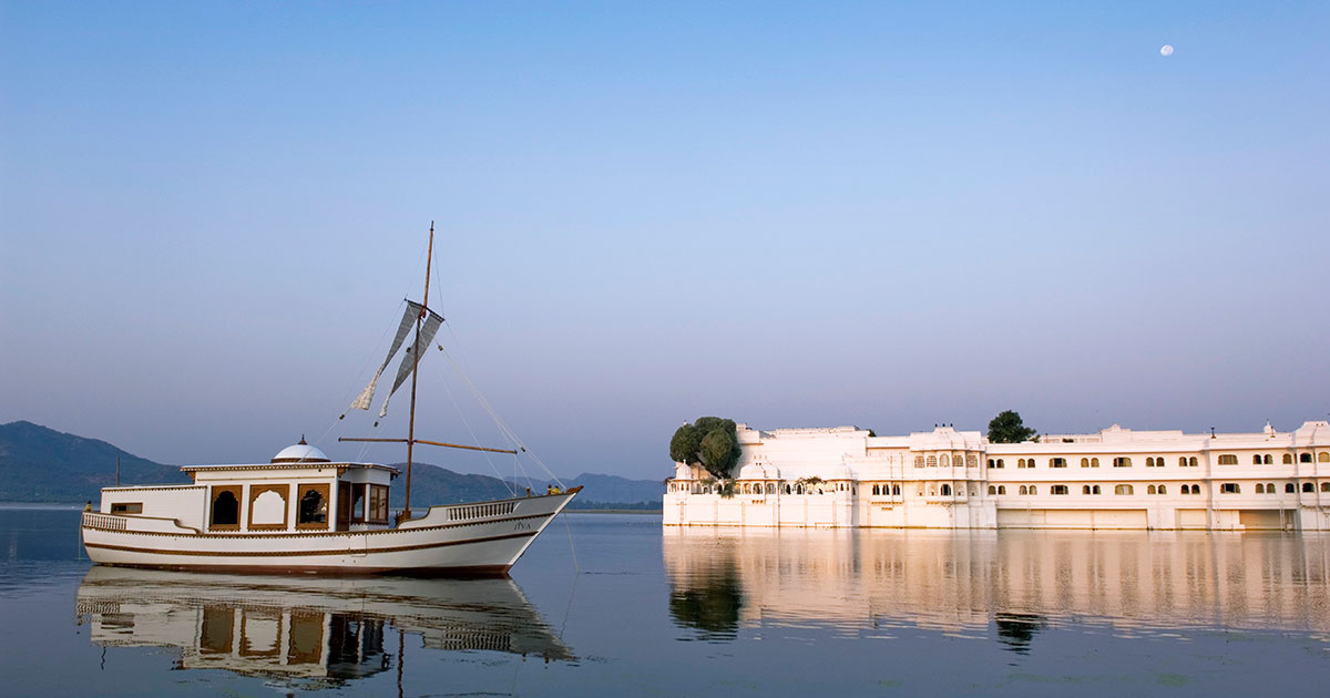 View of Taj Lake Palace Hotel